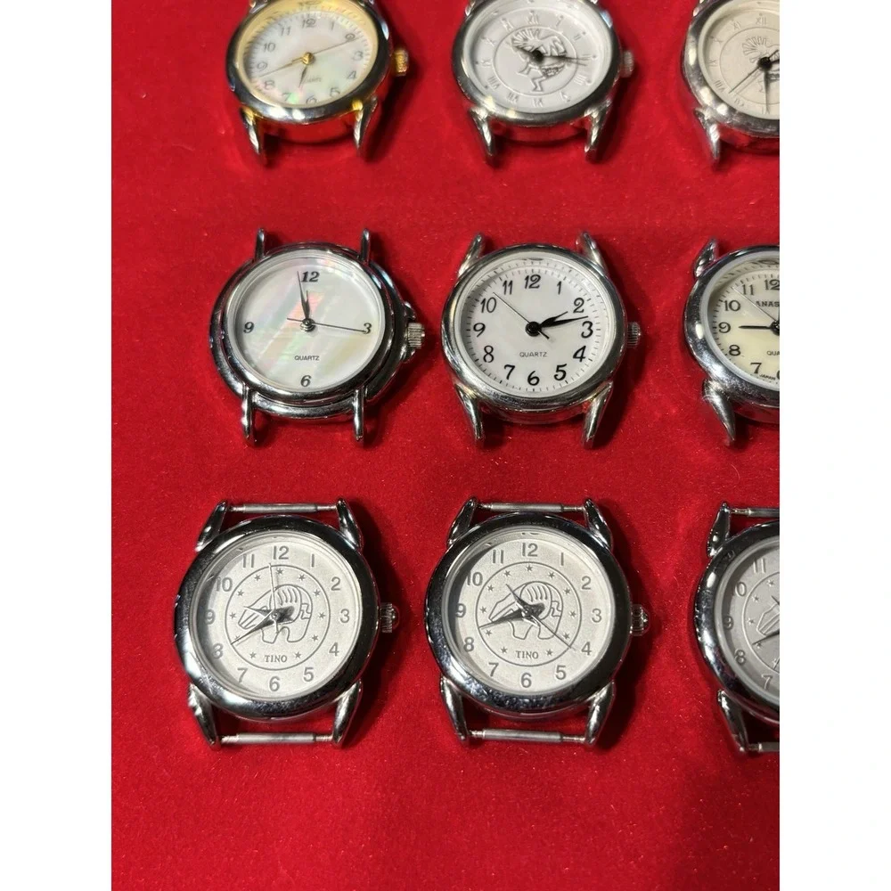 Large Lot (16)  of Native American Style Replacement Watch Faces  New Batteries